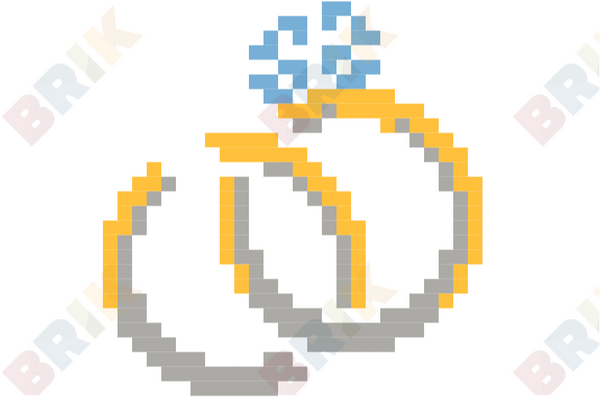 National Weddings Month Pixel Art