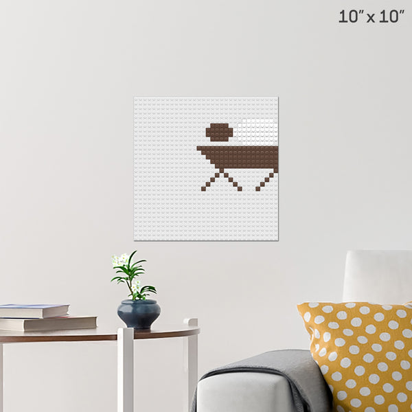 Nativity Baby Jesus in Manger Brick Poster