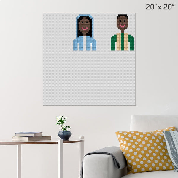 Nativity Mary and Joseph Brick Poster