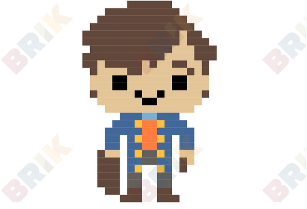 Newt Scamander Pixel Art