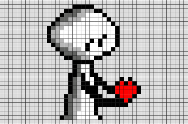 Nonnetta Heart Pixel Art