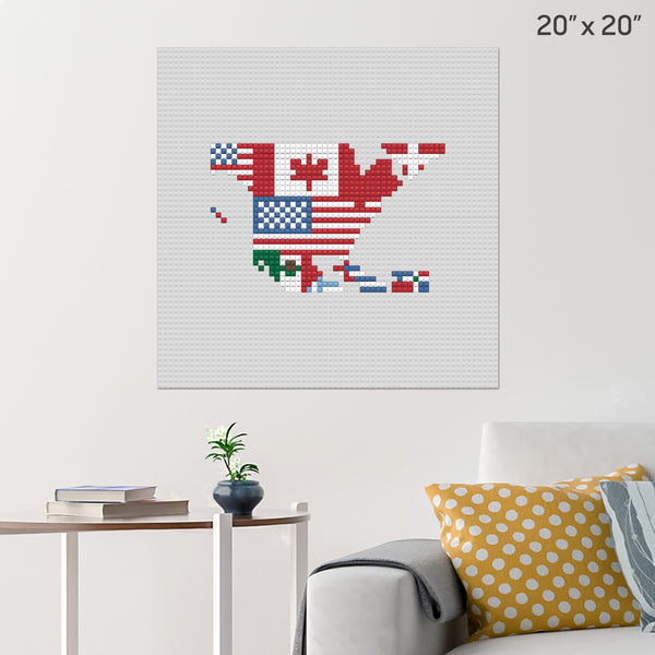 North America map Brick Poster