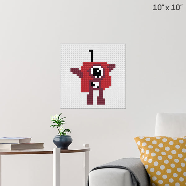 numberblock 1 Brick Poster