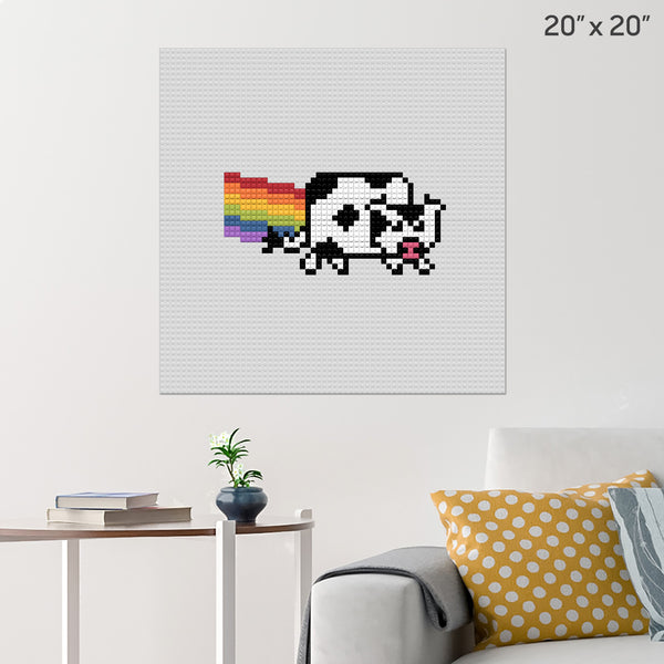 Nyan Cow Brick Poster