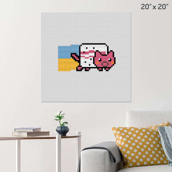 Nyan Pig Brick Poster