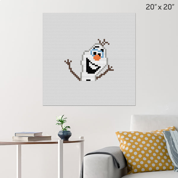 Olaf Frozen Brick Poster