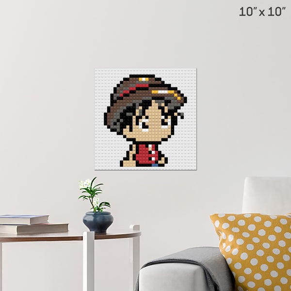One Piece Luffy Brick Poster