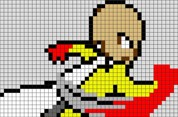 One Punch Man Saitama Pixel Art