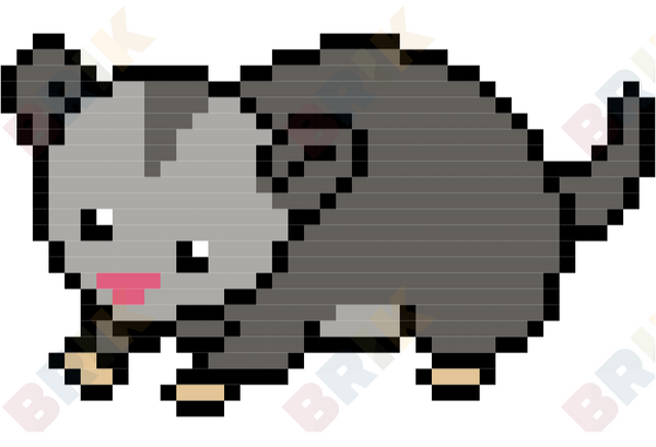 Opossum Pixel Art