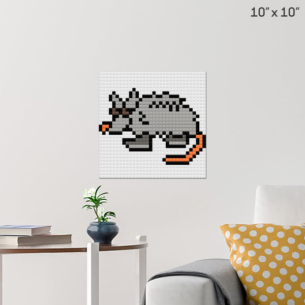 Opossum Brick Poster