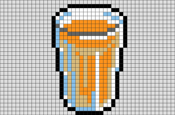 Orange Juice Pixel Art