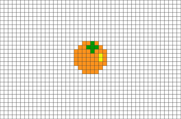 Orange Pixel Art