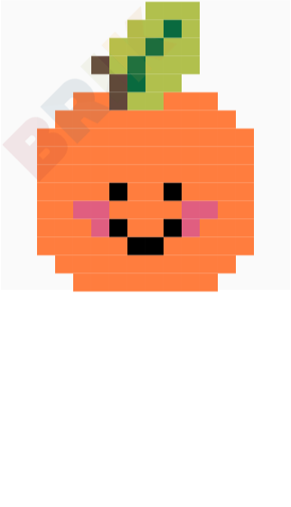 Orange Pixel Art