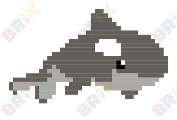 Orca Whale Pixel Art