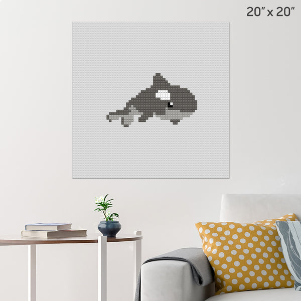 Orca Whale Brick Poster