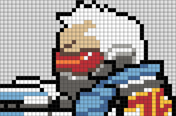 Overwatch Soldier 76 Pixel Art