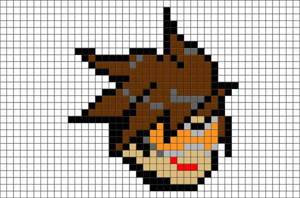Overwatch Tracer Pixel Art