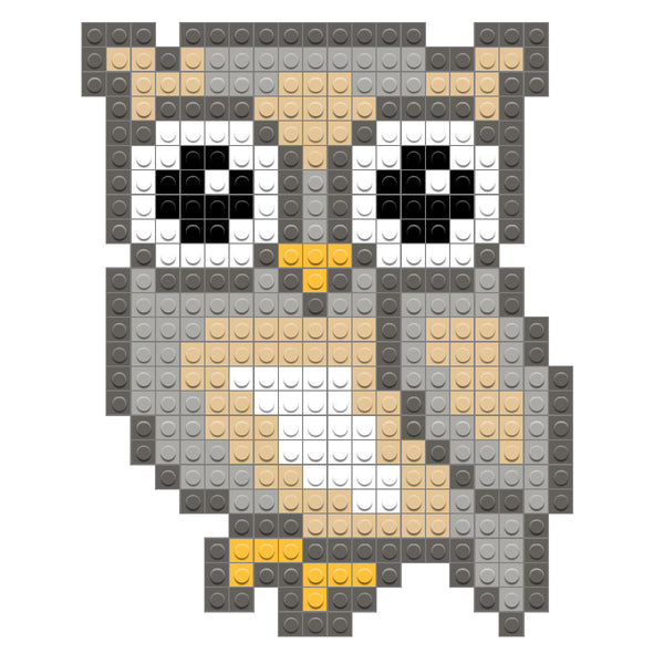 owl on black tile