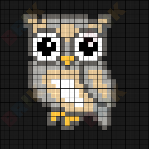 owl on black tile