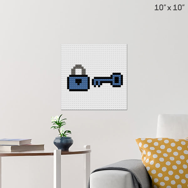 Padlock Brick Poster