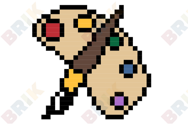 Painter's Palette Pixel Art