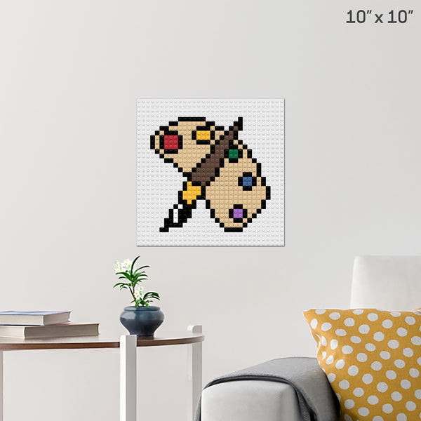 Painter's Palette Brick Poster