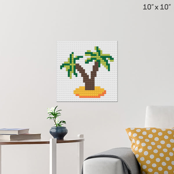 Palm Trees Brick Poster