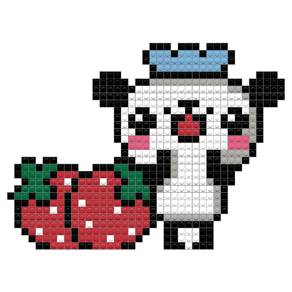 Panda and Strawberries