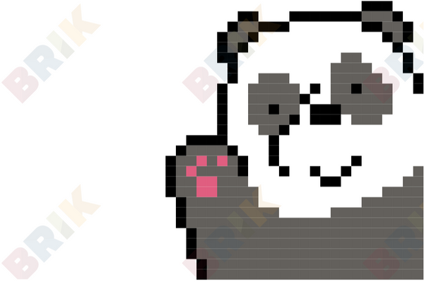 Panda Bear Pixel Art