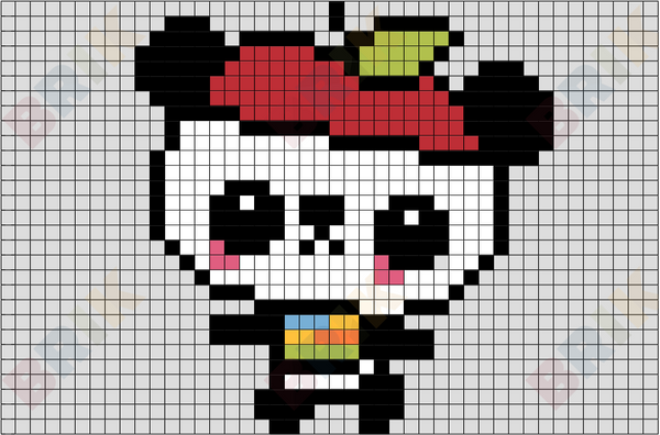 Pandapple Pixel Art
