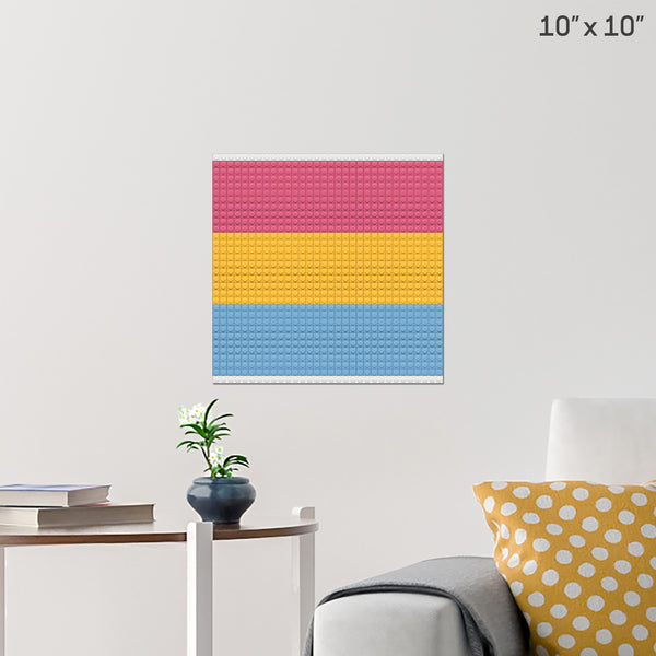 Pansexual flag Brick Poster