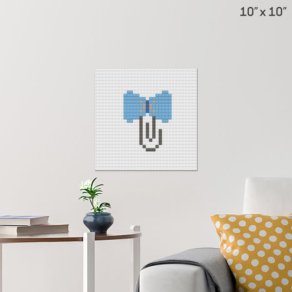 Paper Clip Brick Poster