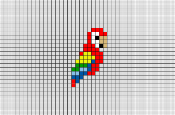 Parrot Pixel Art
