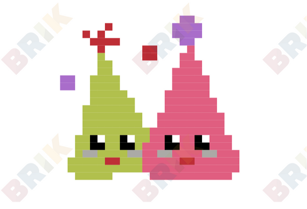 Party Hats Pixel Art