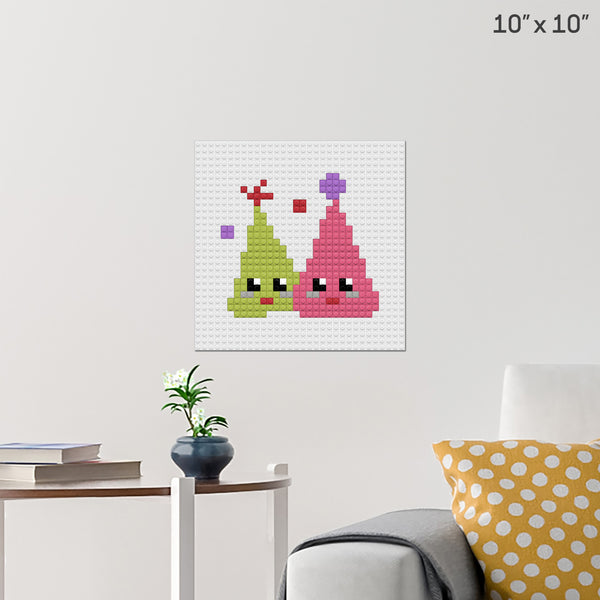 Party Hats Brick Poster