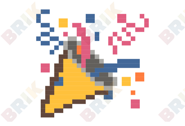 Party Popper Emoji Pixel Art