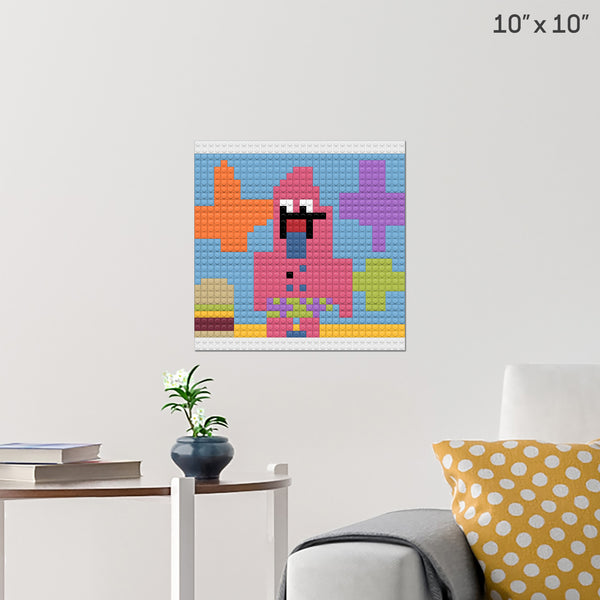 Patrick. Wall Poster - Build Your Own with Bricks! - BRIK