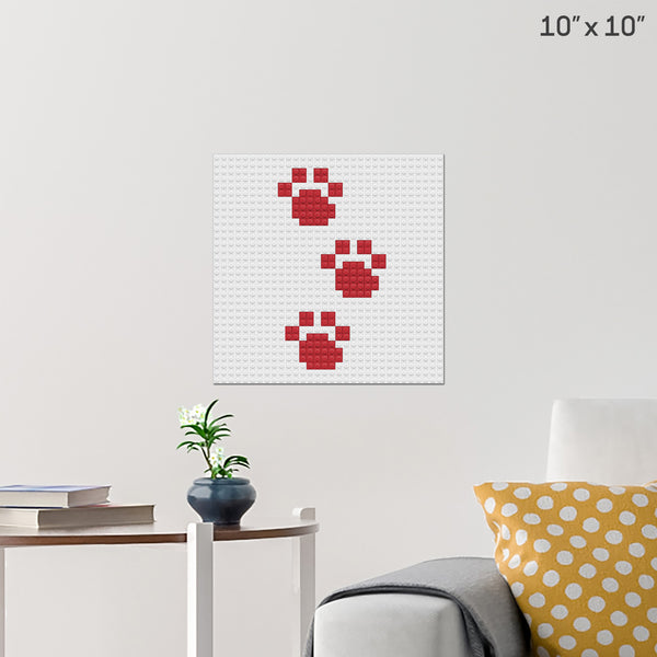 Paw Prints Brick Poster
