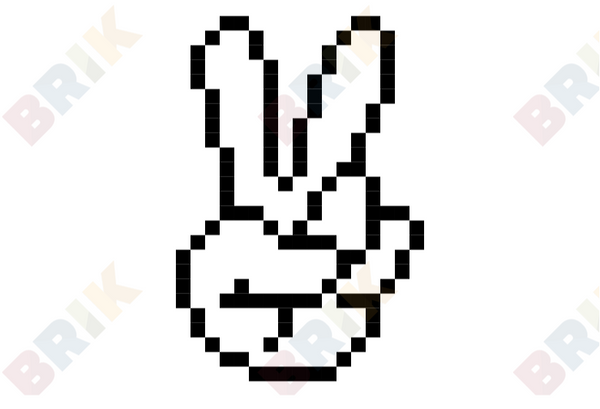 Peace Sign Pixel Art
