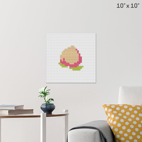 Peach Brick Poster