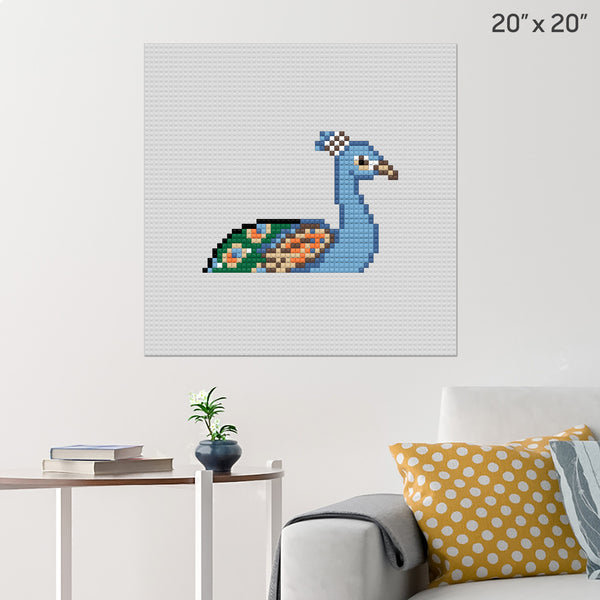 Peacock Brick Poster