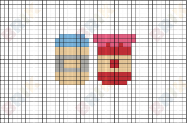 Peanut Butter and Jelly Pixel Art