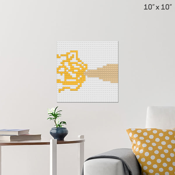 pee volcano Brick Poster