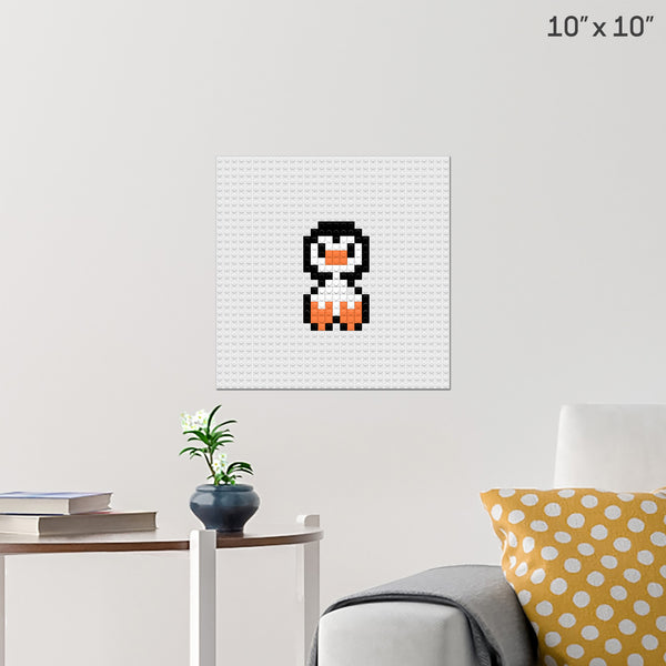 Penguin Brick Poster