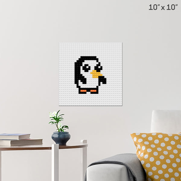 Penguin Profile Brick Poster
