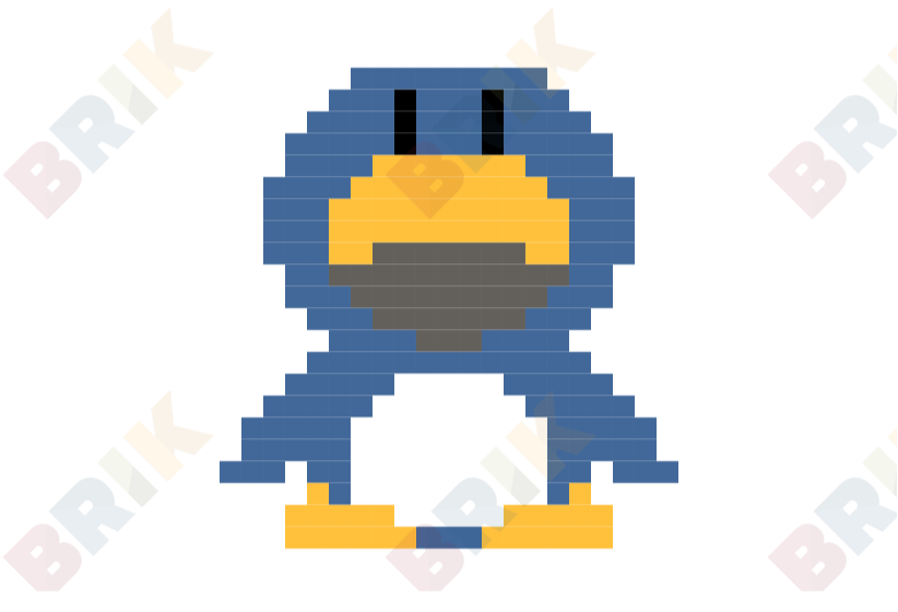 Penguin Suit Pixel Art – BRIK