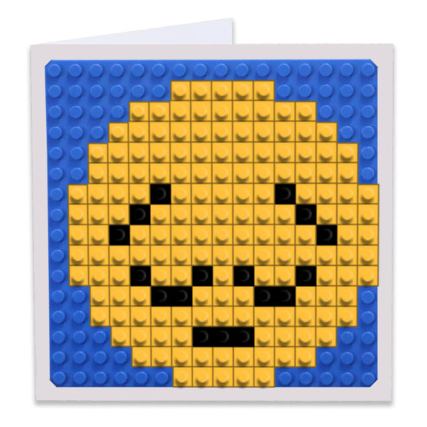 Pensive Face Emoji Greeting Card