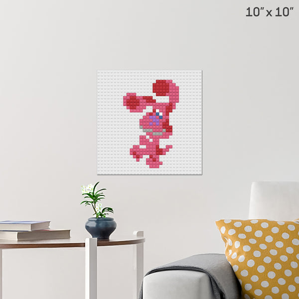 Magenta Brick Poster