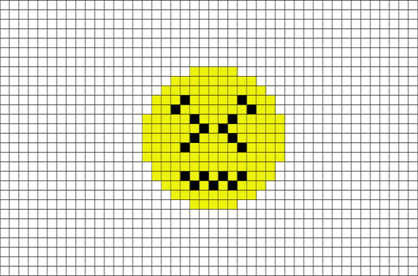 Persevering Face  Emoji Pixel Art