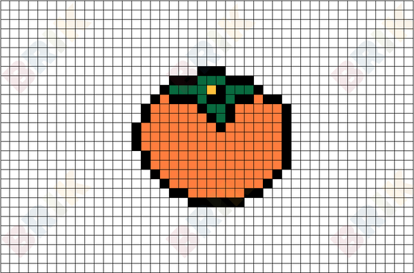 Persimmon Pixel Art